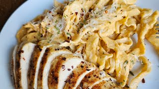 Spicy Alfredo Pasta with Chicken