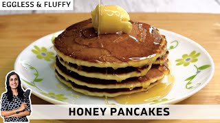 Fluffy Eggless Pancake Recipe | Eggless Honey Pancakes | How To Make Pancakes | Christmas Special