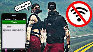 TRYHARD BARCODE COUPLE BOOT ME OFFLINE | GTA 5 ONLINE (They were mad 😡)