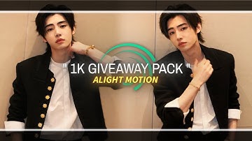 "1K GIVEAWAY PACK" ALIGHT MOTION (CC, TRANSITIONS, SHAKES, ZOOM, EFFECTS, PANNING)