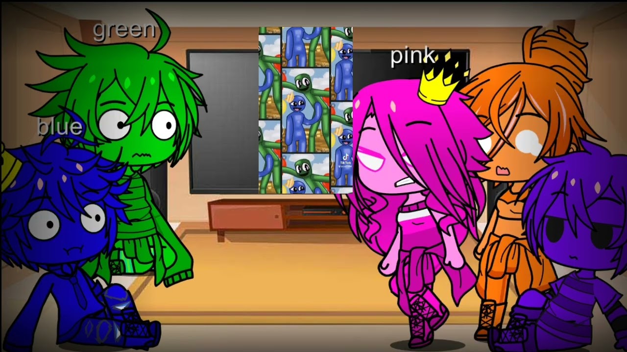 raibow friends TV green,blue,pink, orange e purple