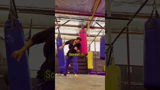 Heavenly Hip Kicks Heavy Bag Combo 😅🥋#taekwondo #martialartstraining #tricking #kick #mma
