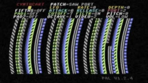Cynthcart 1.2.4 default settings. (C64 Synth)