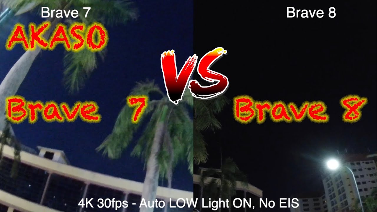 Akaso Brave 7 vs Brave 8 video quality comparison YouTube
