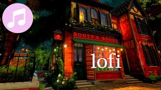 lofi in a rainy books store at night 🎵 dreamy beats to relax/study to