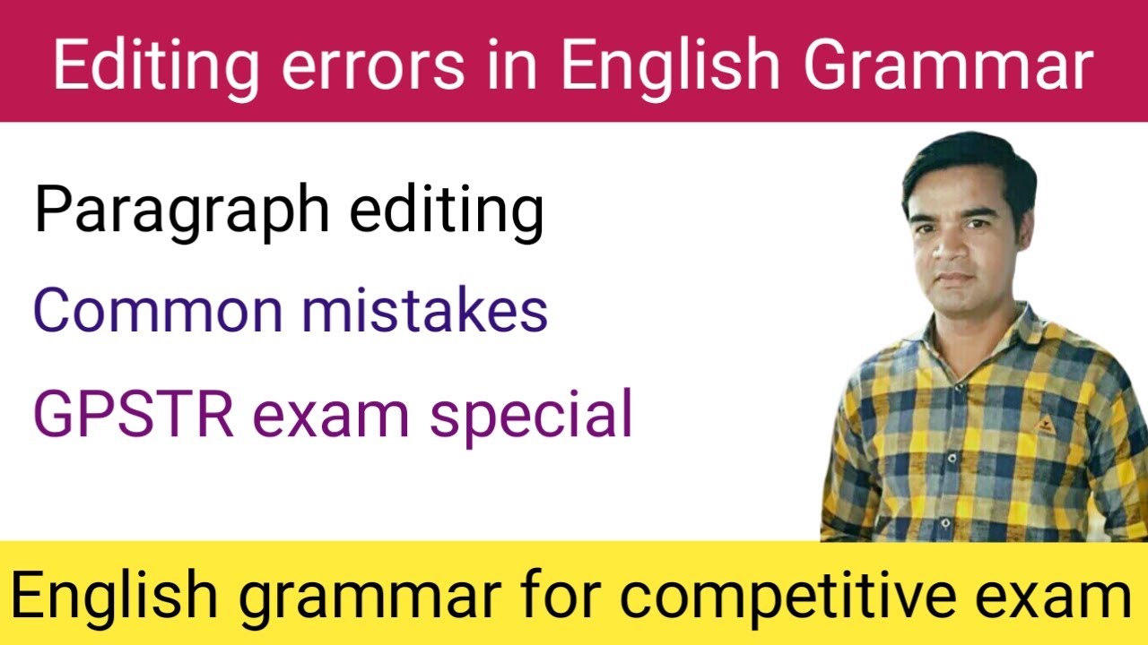 Editing errors