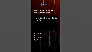 Python MCQ: Using reversed() Function