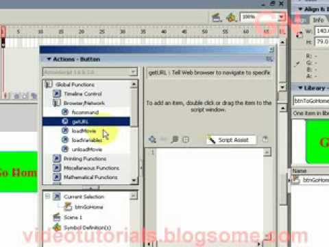 Flash Create Button Linked to Website
