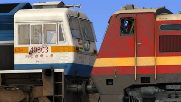 Rajdhani Express Loco Failed Rescue by LDH WDP4D in Indian Train Simulator