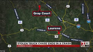Suspect rams into deputies, hits vehicles in Laurens Co. chase