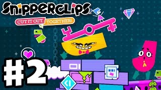 Snipperclips - Gameplay Walkthrough Part 2 - Retro Reboot! Cut It Out, Together! (Nintendo Switch) screenshot 4