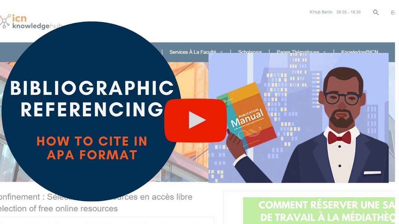 The basics of bibliography and APA norm ICN Library