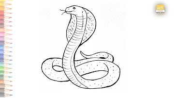 Cobra snake drawing easy | How to draw A Cobra snake step by step | Draw A Snake