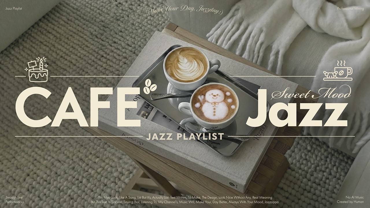 𝗣𝗹𝗮𝘆𝗹𝗶𝘀𝘁 | Relaxing Latte Cafe Jazz Music for Focus & Work ☕ | #NoAImusic | Relaxing Jazz