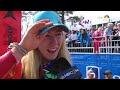 Mikaela Shiffrin Reacts to Winning Slalom at Squaw Valley 2017