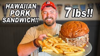Da Coconut Cafe's 7lb "King Pua'a" Kalua Pork Sandwich Challenge