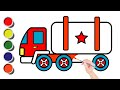 Water Truck Drawing for Kids | Drawing, Coloring and Painting Water Tanker for Kids and Toddlers