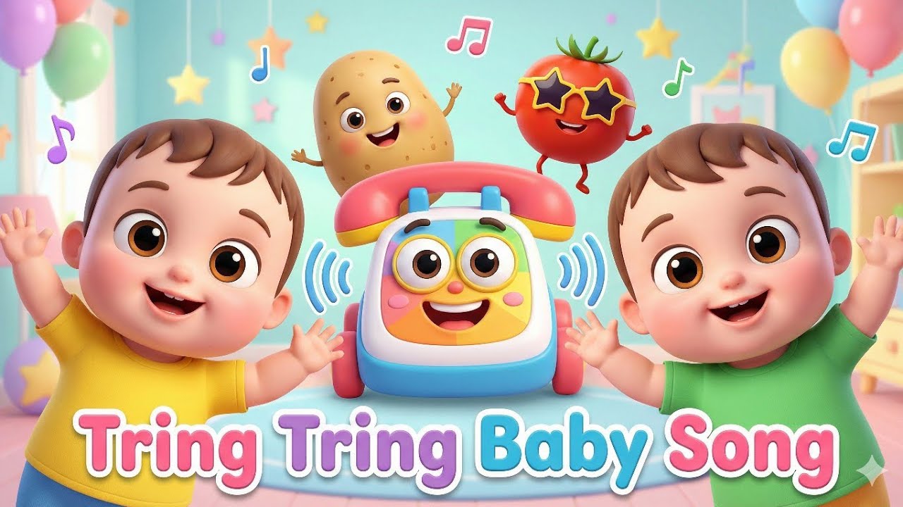 Tring Tring 📞 phone baja 🎶 baby songs ✨🎉🌟💫 