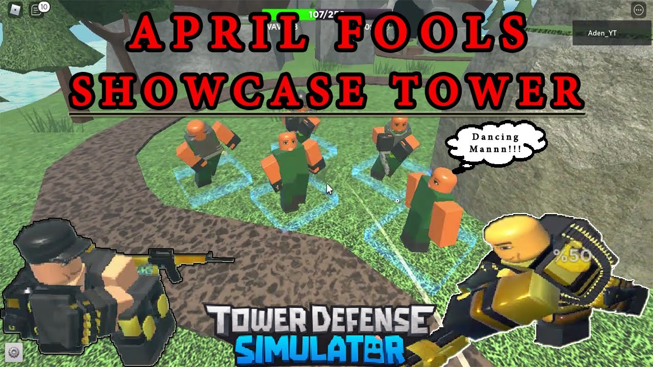 TDS April Fools Tower Showcase TOWER DEFENSE SIMULATOR ROBLOX