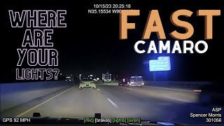 Dash Cam: Arkansas State Police vs Blacked out Camaro