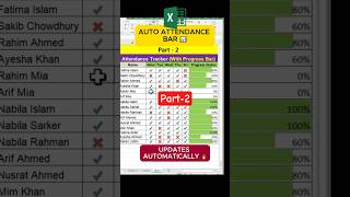 Automatic Attendance Percentage &amp; Progress Bar (Part 2) 🔥