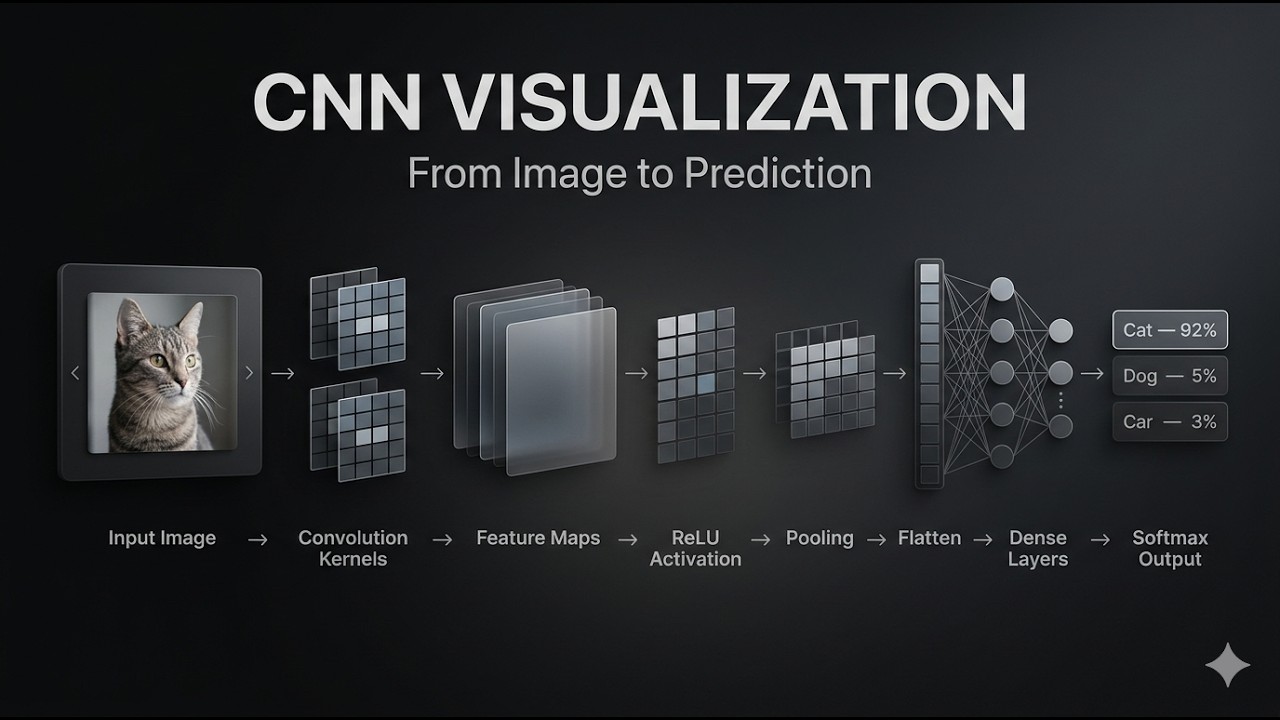How Convolutional Neural Network (CNN) Works | Manim Animation | JS ...