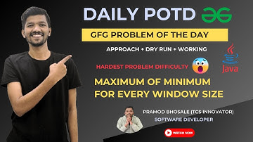 Maximum Of Minimum for every window size | GFG POTD