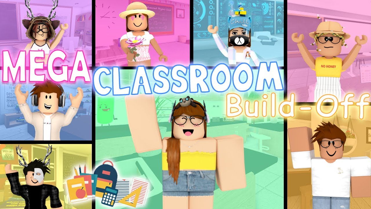 Mega School Classroom Build Off Panda V S 7 Fans Youtube - dapandagirl roblox build battles