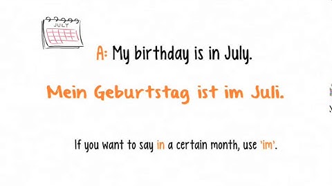 Lesson 13: Months of the Year - die Monate