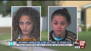 Two women accused of beating 12-year-old at Hernando County bus stop