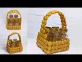 Amazing The Plastic Bottle Cap Idea | Making  Basket For Jars | Keranjang Bumbu Dari Tutup Botol