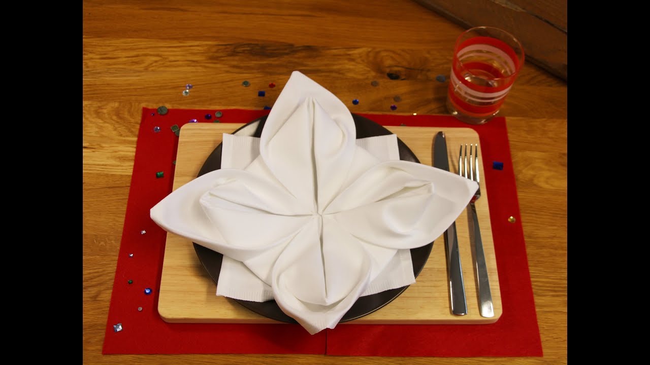 Serviette Zur Seerose Falten Diy Faltanleitung Talude