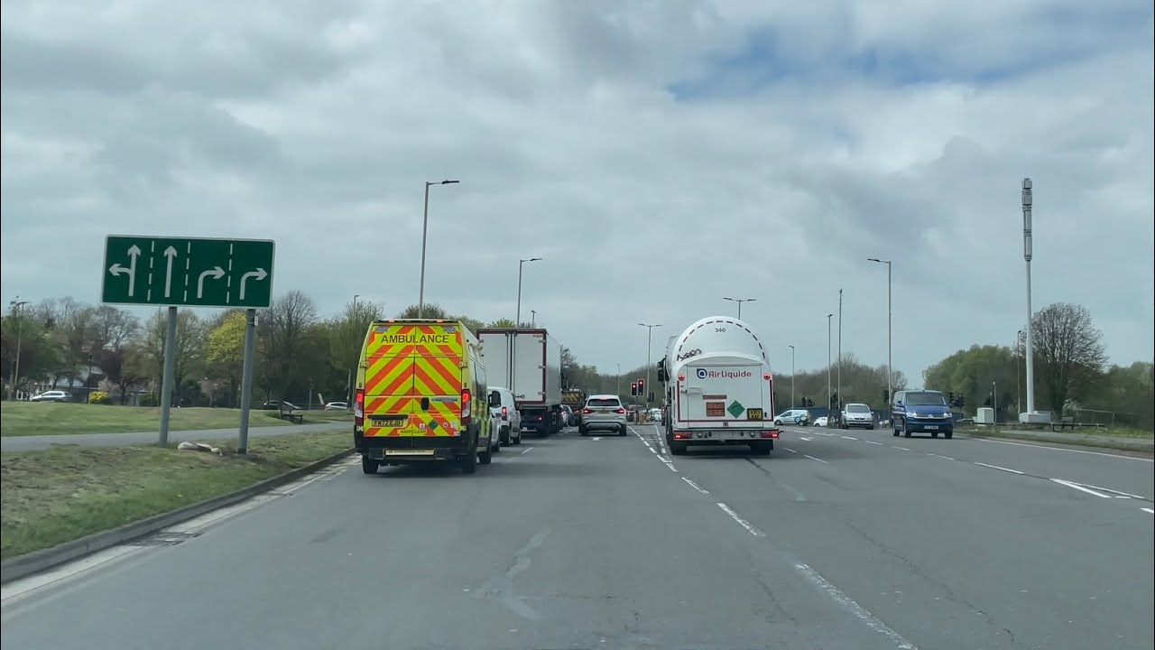 Driving from Barkby Road along the A563 Leicester Ring Road/Troon Way