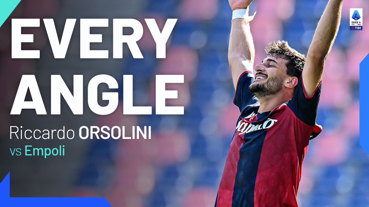 Orsolini distribuiu golaços em hat trick pelo Bologna contra o Empoli