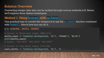 How to Convert Integer Data into Year and Month in R Programming
