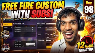 irl stream Playing FREEFIRE Custom in PC with subscribers Nonstop 12 hour daily. Day98 screenshot 1