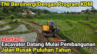 Download Lagu Mantap‼️Excavator Datang Langsung Mulai Pembangunan Jalan Rusak Puluhan Tahun MP3