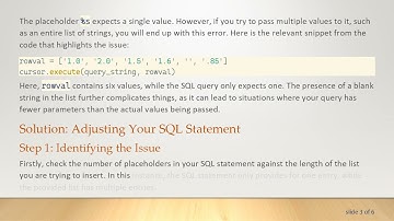 How to Fix the Not all parameters were used in the SQL statement Error in Python MySQL Operations
