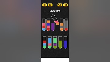 Water sort color puzzle game level 168 solution