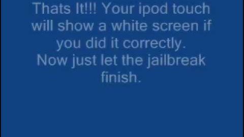 Jailbreak iPod Touch 2g 3.0 (Easiest Way)