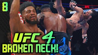 UFC 4 Career Mode #8: Conor McGregor Returns To Fight! Broken Neck KO! UFC 4 Career Mode Gameplay