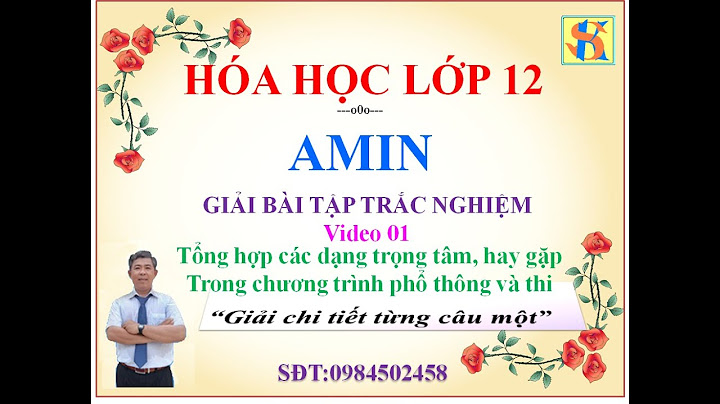 Bài tập trắc nghiệm về amin có đáp án năm 2024