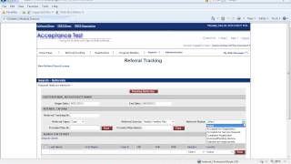 Referral Tracking Search and Search Results