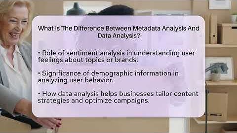 What Is The Difference Between Metadata Analysis And Data Analysis? - Everyday-Networking