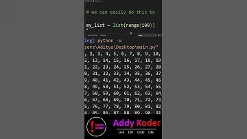 trick to create a large List without loops in Python #pythonforbeginners #pythontricks #tips #shorts