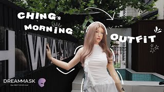 Chings Morning Outfit With Her Rubber Doll Mask Q03R