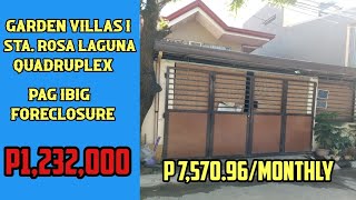 Santa Rosa Garden Villas Pag Ibig Foreclose unit #pagibig #foreclosure #rematado