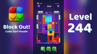 Block Out Level 244 Walkthrough 🧩 | All Levels Solution | Mini Boss