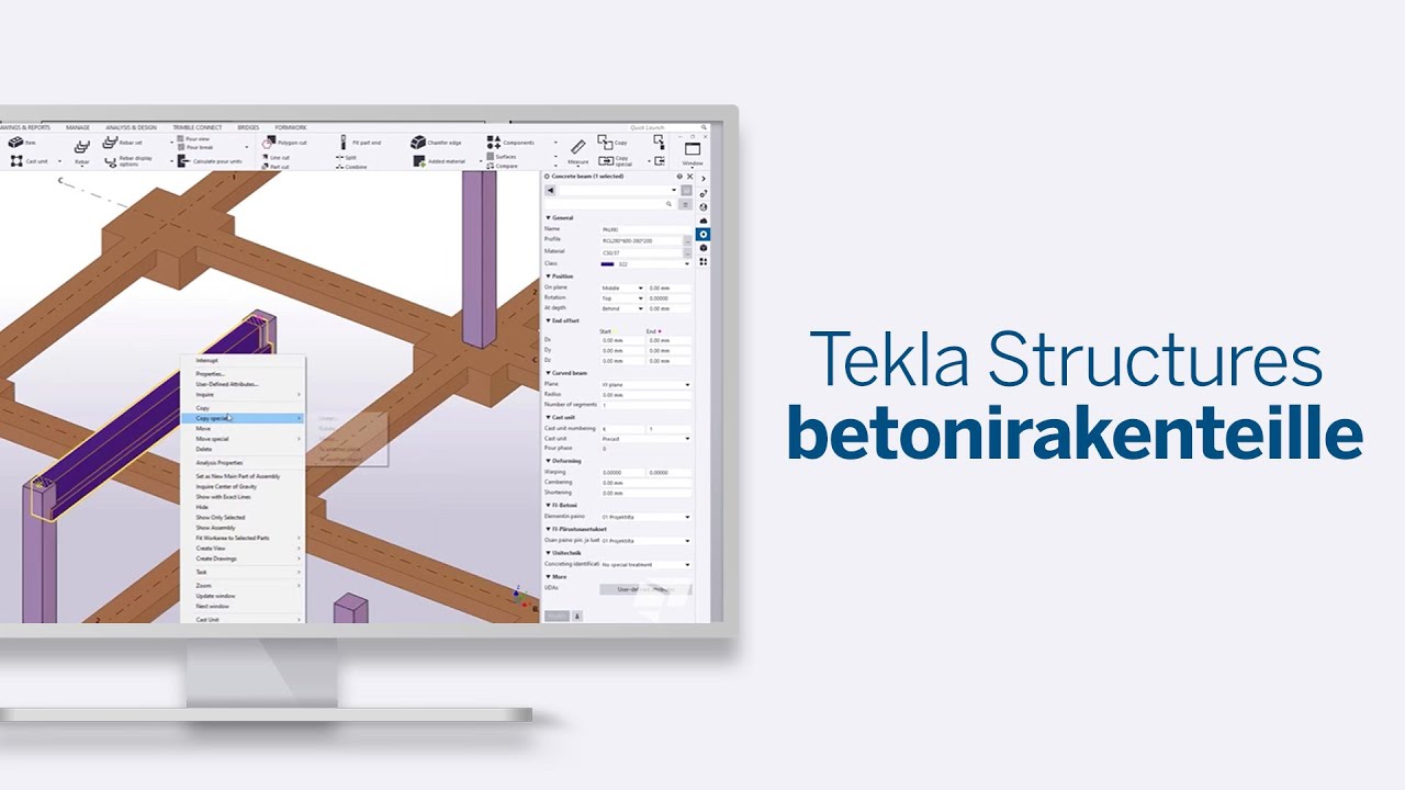 Tekla Structures (FIN) - Betonirakenteille