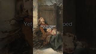 Destitute Dead Mother Holding Her Sleeping Child in Winter (1850) by Octave Tassaert #art #painting